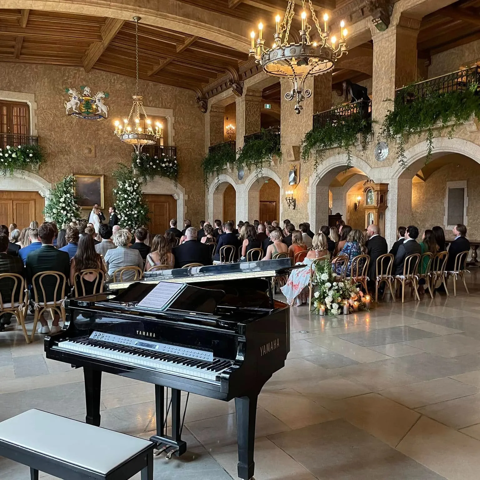 image of band for hire at the wedding in banff
